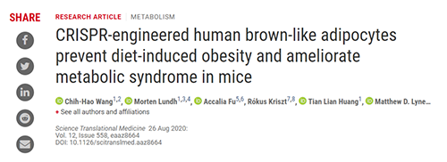 Science|聚焦CRISPR：刷新脂肪细胞，，“躺瘦”可能要成真了？？？？？？