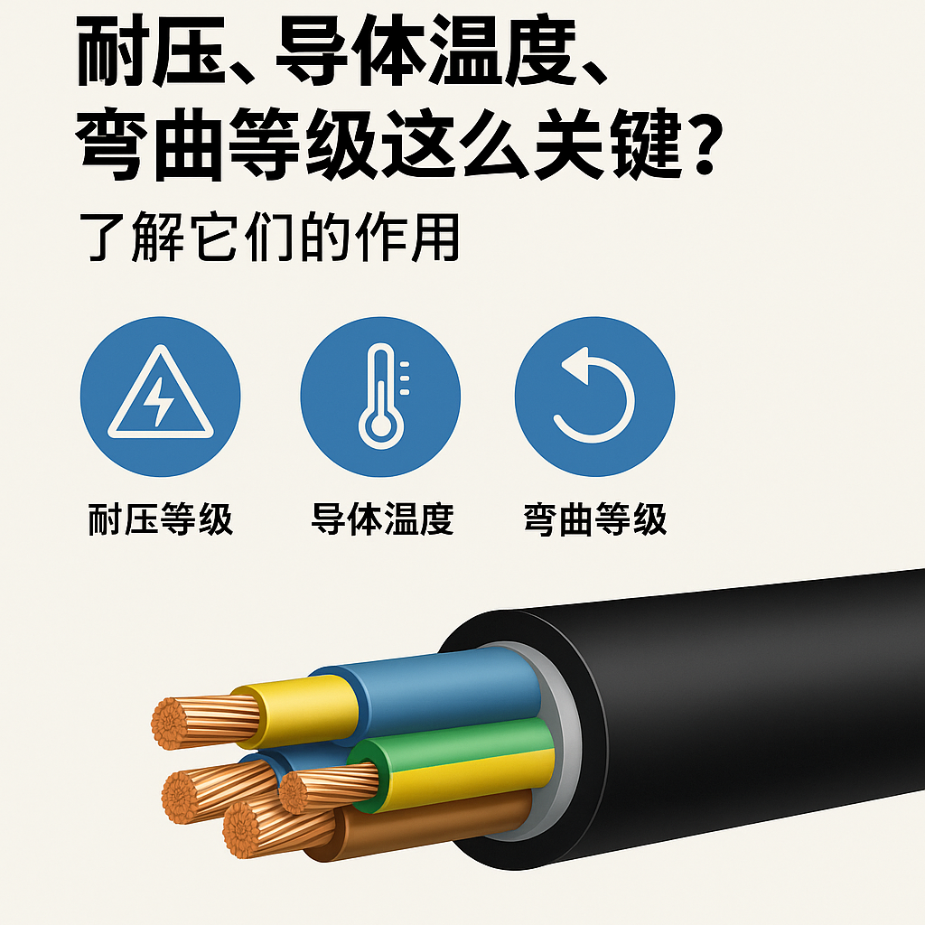为什么充电电缆的耐压、导体温度、弯曲等级这么关键？了解它们的作用